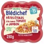 Pâtes Etoile à la sauce Tomate et Jambon dès 15 mois - BLEDICHEF - 250g