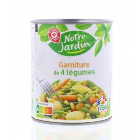 GARNITURE 4 LEGUMES 4/4 510G NOTRE JARDIN