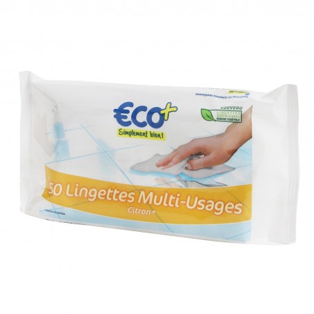 LINGETTES MULTI SURFACE CITRON X50 ECO+