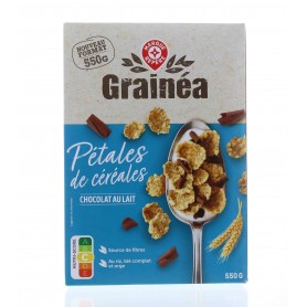 PETALES DE CEREALES CHOCOLAT AU LAIT 550G GRAINEA