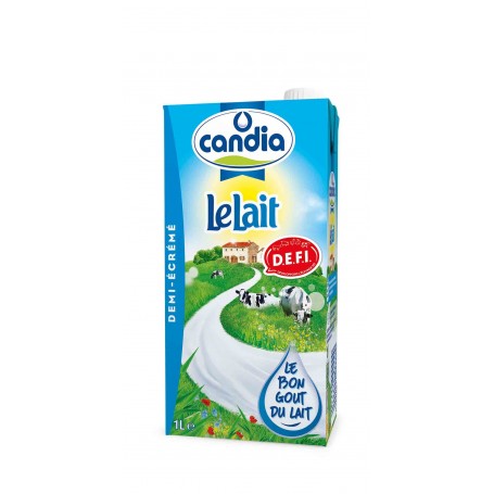 LAIT 1/2 ECREME - CANDIA 1L