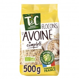Flocons d'Avoine Complets Bio - TERRES  CEREALES - 500g
