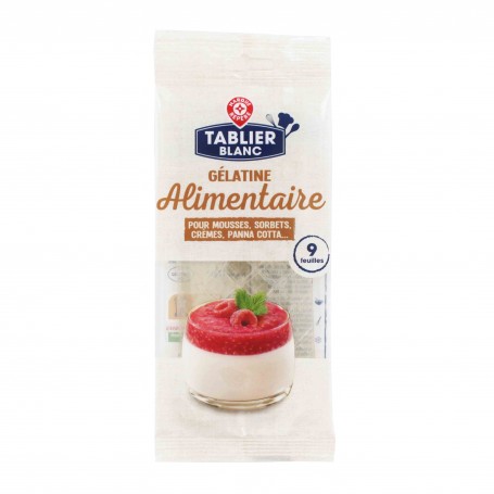GELATINE FEUILLE SACHET 17G TABLIER BLANC