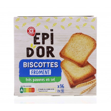 Biscottes Pauvres en Sel - EPI D'OR - 300g