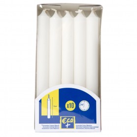 10 bougies blanches ECO+