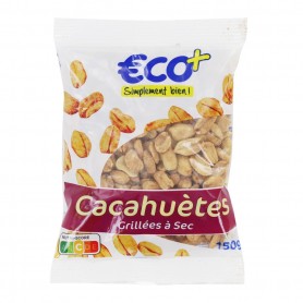 CACAHUETES GRILLES A SEC 150G ECO+