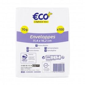 100 ENVELOPPES 11,4X16,2 ECO+