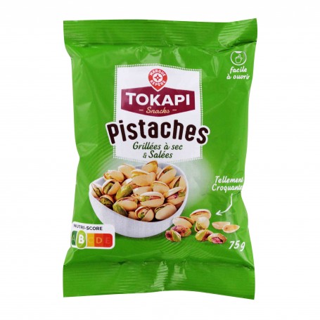 PISTACHES GRILLEES ET SALEES 75G TOKAPI