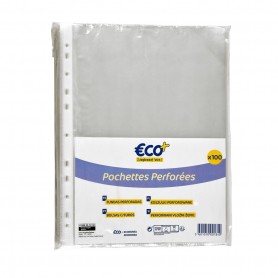 100 POCHETTES PERFOREES ECO+