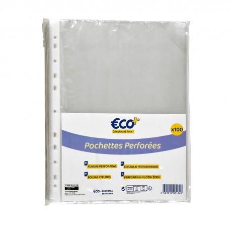 100 POCHETTES PERFOREES ECO+