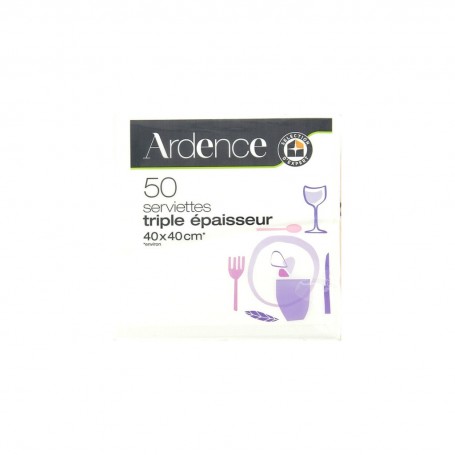 50 SERV 3PLIS 40CM BLANC ARDENCE