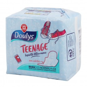 SERVIETTES UM NORMAL+ TEENAGE X14 DOULYS