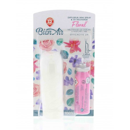 DIFFUSEUR MINI SPRAY FLORAL + RECH BIEN AIR