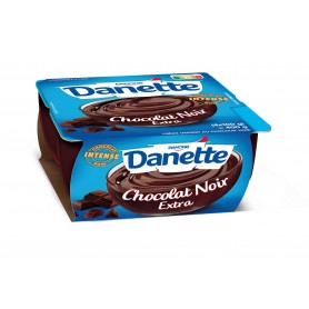Danette chocolat noir extra x4 - DANONE - 400g