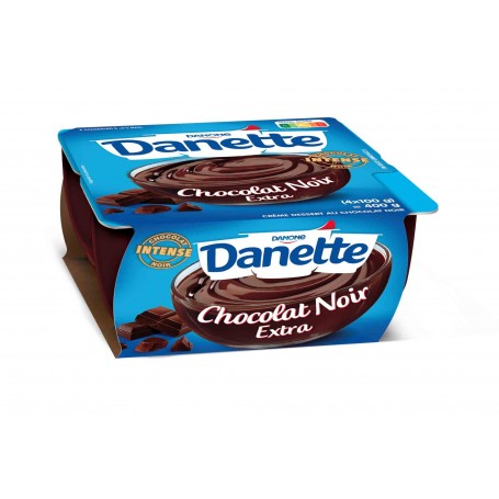 Danette chocolat noir extra x4 - DANONE - 400g