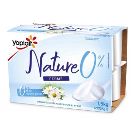 YAOURT YOPLAIT NATURE 0% BIFIDUS SILHOUETTE X12