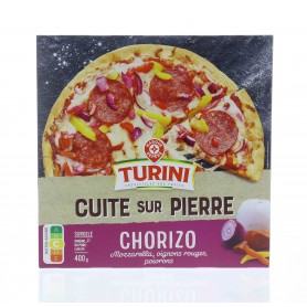 PIZZA CHORIZO CUITE SUR PIERRE 400G SURG TURINI