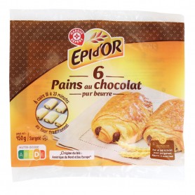 PAINS AU CHOCOLAT X6 450G SURG EPI DOR
