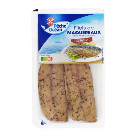 FILETS MAQUEREAUX FUME POIVRE 150G PECHE OCEAN