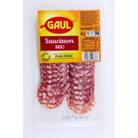 Saucisson sec tranché pur porc - GAUL - 90g