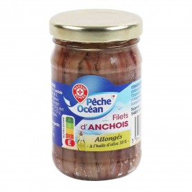 FILETS ANCHOIS HUILE OLIVE 65G PECHE OCEAN FRAIS