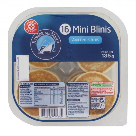 MINI BLINIS X16 135G RONDE DES MERS