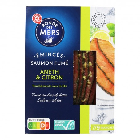 EMINCE SAUMON ANETH/CITRON 100G RONDE DES MERS