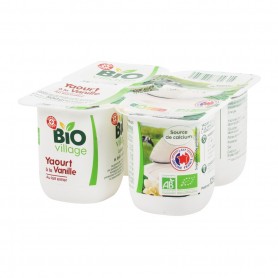YAOURT SUCRE VANILLE BIO 4X125G BIO VILLAGE