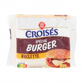 Tranches de Fromages Fondu à la Raclette pour Burger x8 - LES CROISES - 150g