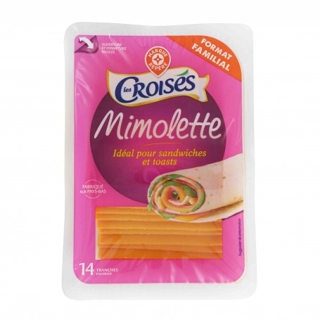 MIMOLETTE FAMILIALE X14 TRANCHETTES 24% MG 350G LES CROISES