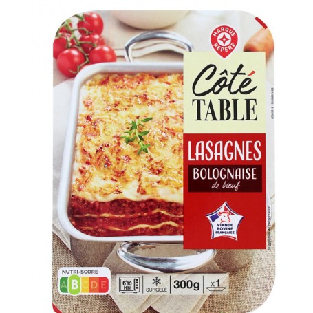 LASAGNES A LA BOLOGNAISE-COTE TABLE-300G