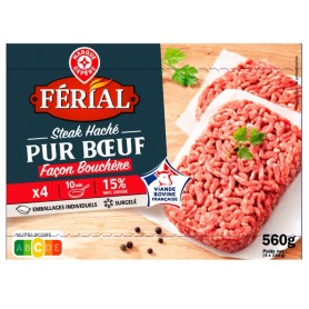 STEACK HACHE FACON BOUCHERE 15%MG-FERIAL-560G