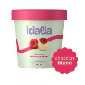 FRAMBOISE ENROBE CHOCOLAT BLANC- IDALIA- 150GR