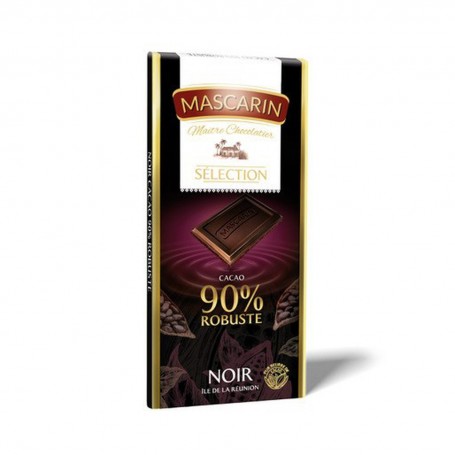 Chocolat noir 90%- MASCARIN-100g