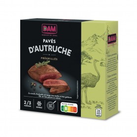 Pavés d'autruche pré-grillés congelé