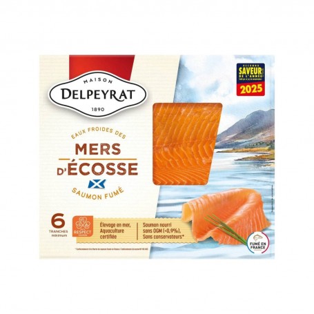 Le Saumon Fumé Delpeyrat origine Ecosse 6 T mini 165 g