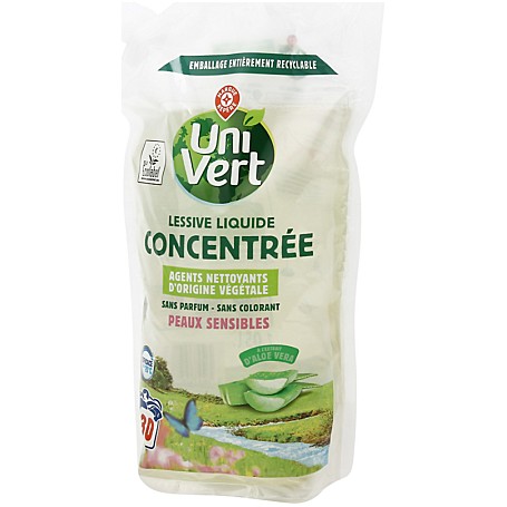 RECHARGE LESSIVE 40Lavages UNI VERT-1,6L