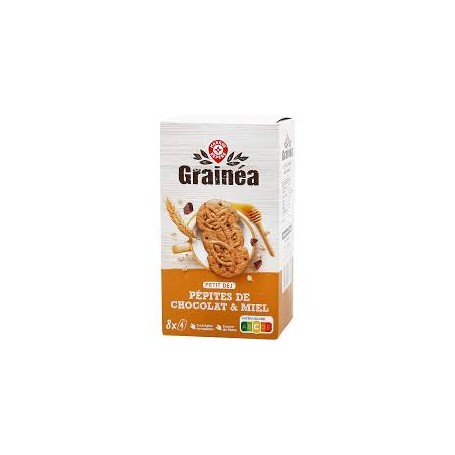 Biscuits Petit Déjeuner Pépites de Chocolat et Miel 8x4 - P'TIT DELI - 400g