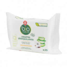 Lingettes démaquillantes BIO BIONAiA x25