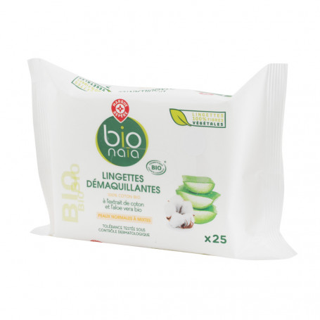 Lingettes démaquillantes BIO-BIONAiA - x25