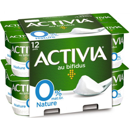Yaourts Bifidus Activia Nature 0%MG-danone-12x110G