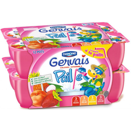 GERVAIS PAILLE PANACHE-DANONE-12X90G