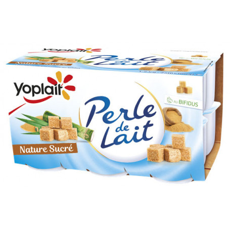 PERLE DE LAIT NATURE SUCRE-YOPLAIT-12X100G