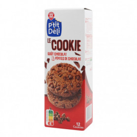 COOKIES CHOCOLATPEPITE DE CHOCOLAT X12 PTIT DELI 200GRS