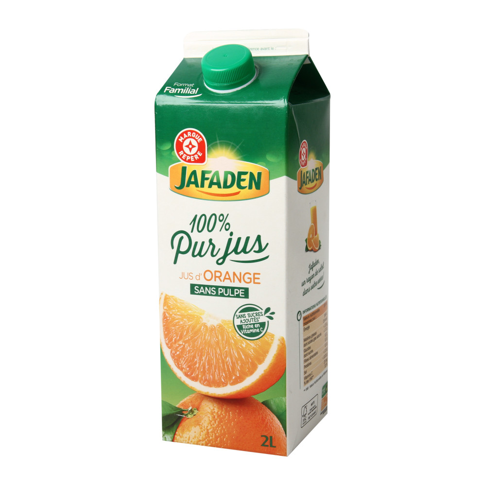 100 Pur Jus D Orange Jafaden Sans Pulpe 2l Drive Z Eclerc