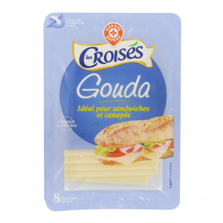 GOUDA 8 TRANCHES CROISE 48% 200G