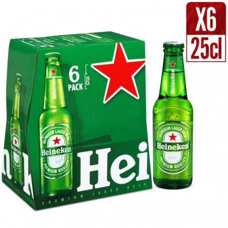 Heineken bouteilles - 6X 25CL
