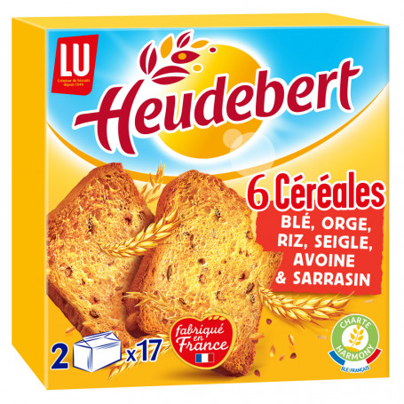 Biscottes aux 6 Céréales Heudebert LU-300G