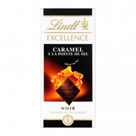 Tablette de Chocolat Excellence Noir Caramel à la pointe de Fleur de Sel  Lindt 100 grs