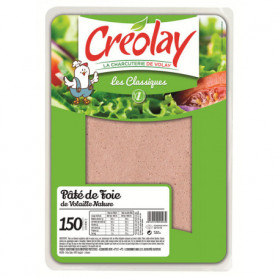 PATE DE FOIE DE VOLAILLE NATURE - CREOLAY - 150G